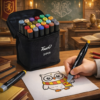 Kit Escolar Harry Potter com Mochila e Estojo - Grátis Canetinhas 24 Cores