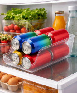 Organizador Porta Latas para Geladeira Transparente