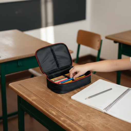 Estojo Escolar Batman Box Organizador com Divisórias Maxlog