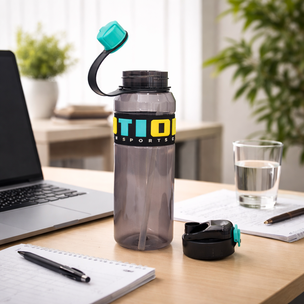 Garrafa Sport 1,5L com Canudo Ideal para Academia e Esporte