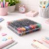 Estojo com 36 Canetinhas Ponta Dupla Glitter 72 Cores