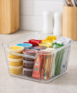 Organizador de Gaveta Pequeno Plástico Transparente Multiuso UZ