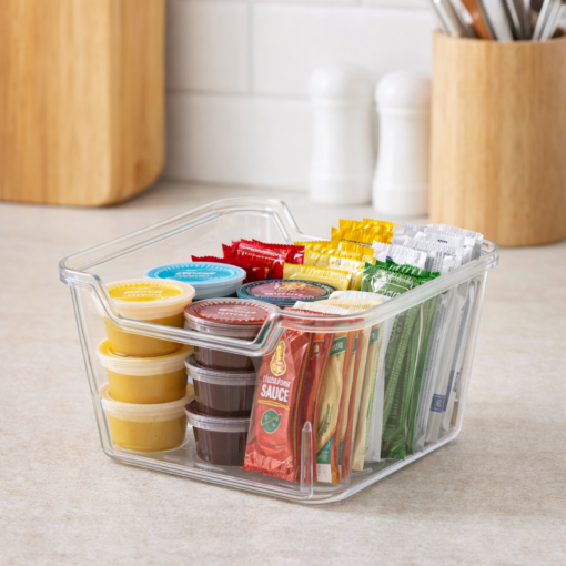 Organizador de Gaveta Pequeno Plástico Transparente Multiuso UZ