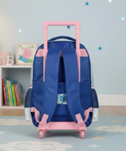Mochila Stitch Prata com Rodinhas Escolar Infantil