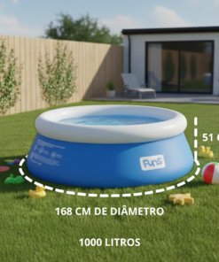 Piscina Redonda com Borda Inflável Summer Fun 1000 Litros