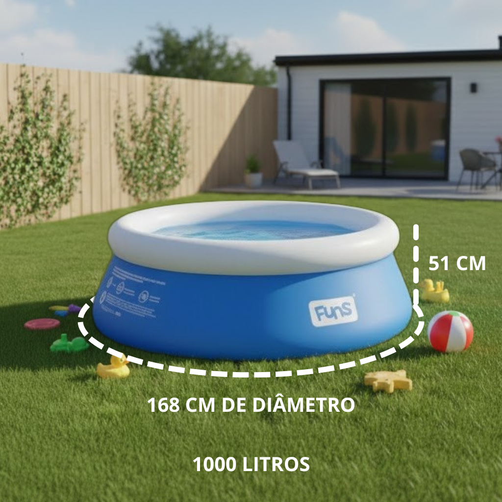 Piscina Redonda com Borda Inflável Summer Fun 1000 Litros