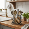 Porta Talheres Preto para Cozinha Eco Design Funcional Arthi