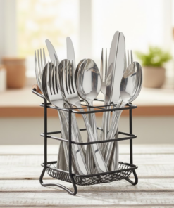 Porta Talheres Preto para Cozinha Eco Design Funcional
