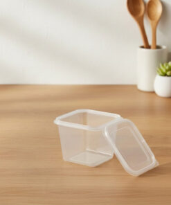 Pote quadrado 250ml com tampa