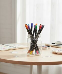 Estojo com 48 Canetinhas Ponta Dupla Glitter 96 Cores