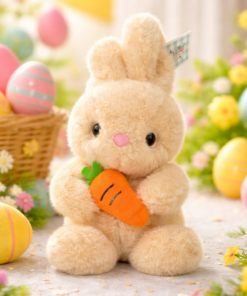 Coelho de Páscoa Decorativo em Pelúcia Multiart