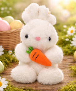Coelho de Páscoa Decorativo em Pelúcia Multiart
