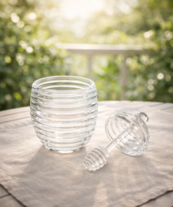 Meleira Colmeia Transparente em Acrílico com Tampa