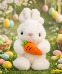 Coelho de Páscoa Decorativo em Pelúcia Multiart