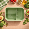 Kit 4 Potes de Marmita Divisória com Talheres para Alimentos