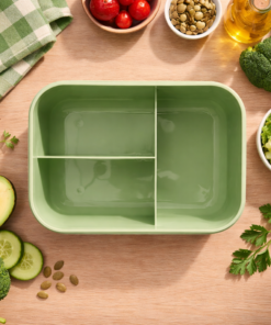 Kit 4 Potes de Marmita Divisória com Talheres para Alimentos