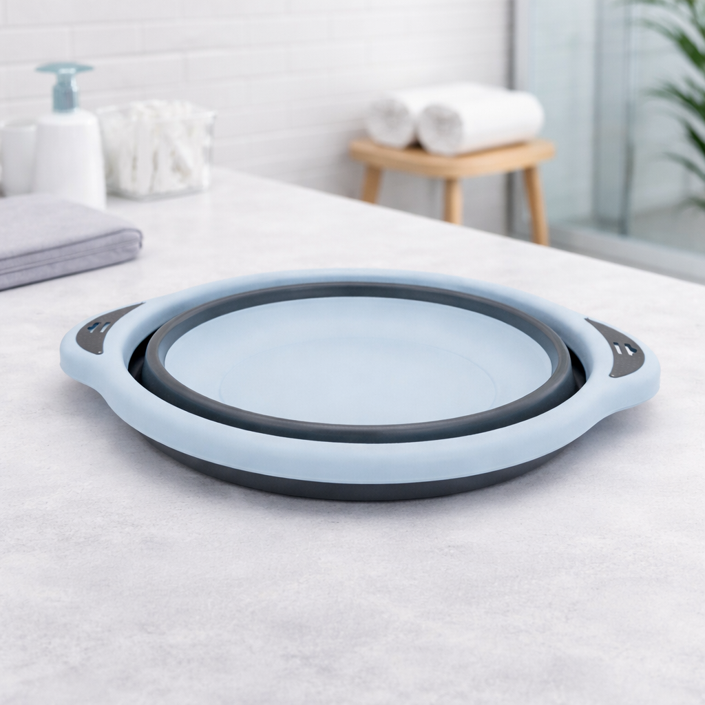 Balde Retrátil de Plástico Multiuso para Limpeza