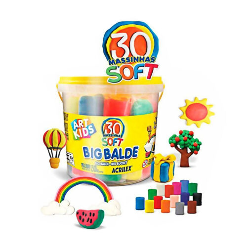 Kit Balde com 30 massinhas + Doceria da Minnie