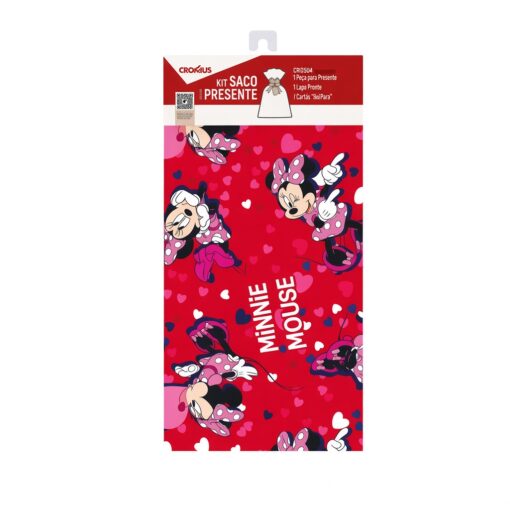 Saco de Presente Minnie Disney 35x54cm Cromus