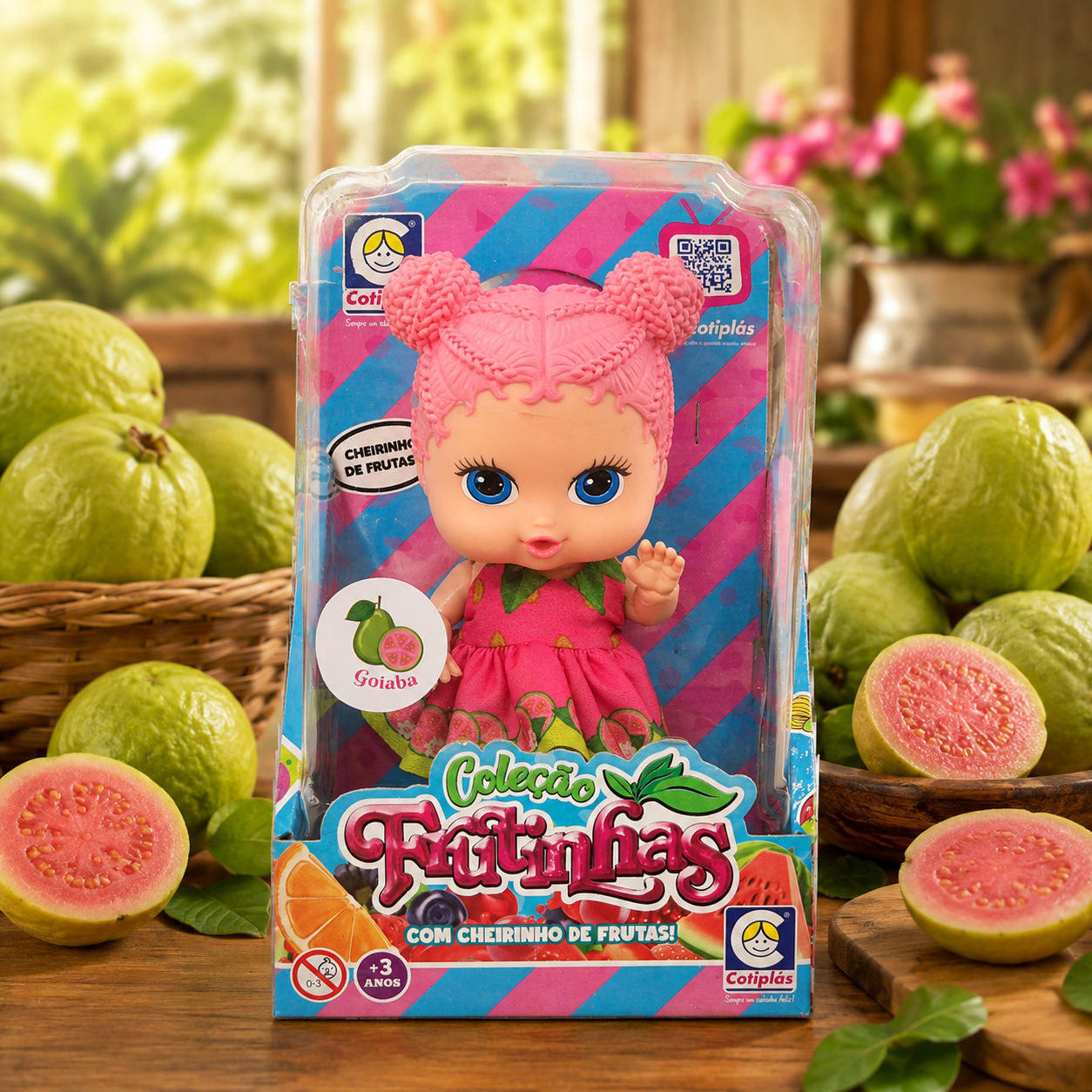 Boneca Frutinhas Goiaba Cotiplás com Cheirinho 19cm