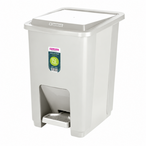Lixeira Plástica com Pedal 15L Sanremo para Cozinha