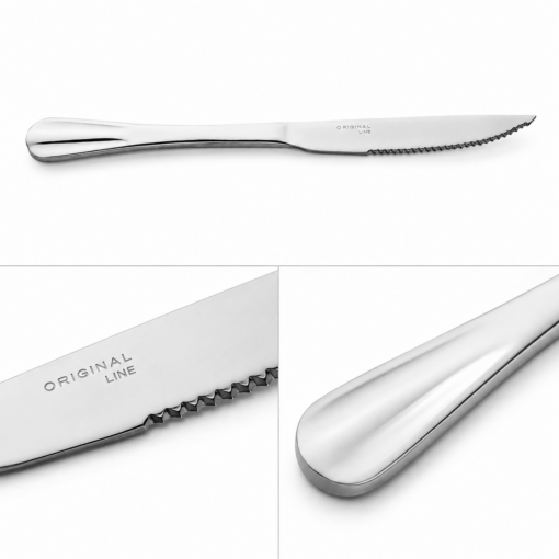 Faca de Churrasco Inox Euro Mesa Serrilhada Original Line