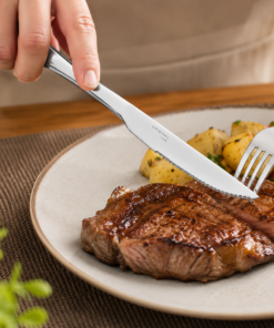Faca de Churrasco Inox Euro Mesa Serrilhada Original Line