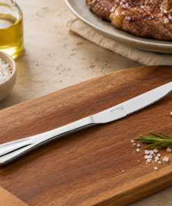 Faca de Churrasco Inox Euro Mesa Serrilhada Original Line