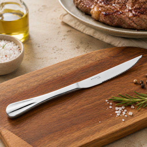 Faca de Churrasco Inox Euro Mesa Serrilhada Original Line