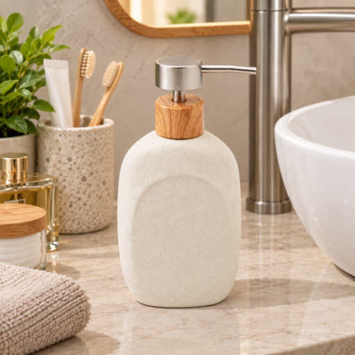 Porta Sabonete Líquido de Cerâmica Granilite Bath Lyor