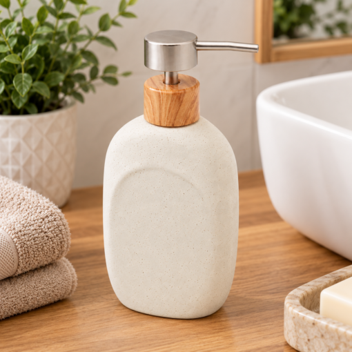 Porta Sabonete Líquido de Cerâmica Granilite Bath Lyor