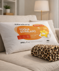 Kit Travesseiro Toque Estrelado com manta Celta Estampada casal 180x200cm