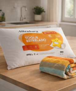 Kit Travesseiro Toque Estrelado com manta Celta Estampada casal 180x200cm