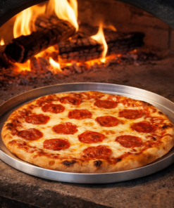 Forma de Pizza 35cm Redonda Assadeira Grande para Forno a Lenha ou Doméstico