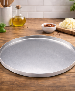 Forma de Pizza 35cm Redonda Assadeira Grande para Forno a Lenha ou Doméstico