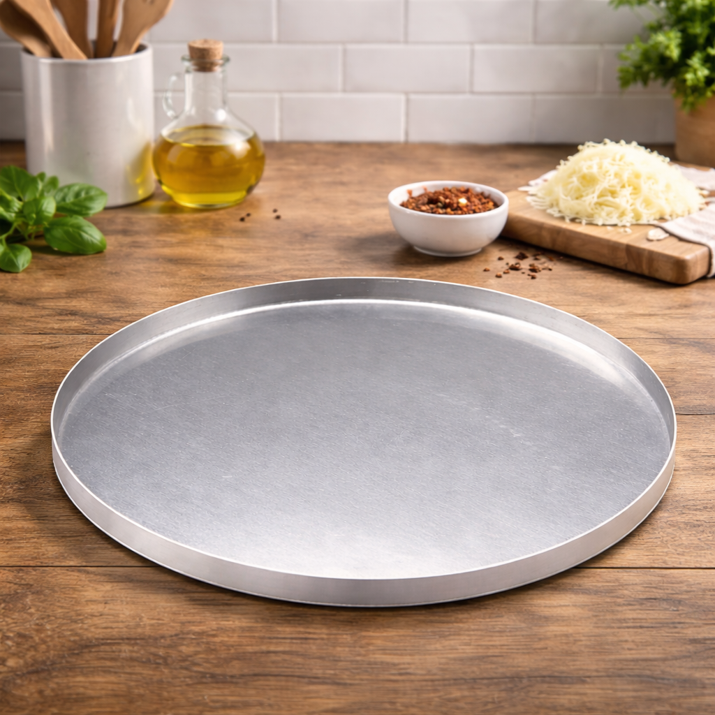 Forma de Pizza 35cm Redonda Assadeira Grande para Forno a Lenha ou Doméstico