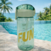 Garrafa Plástica 600ml com Canudo Retrátil e Tampa