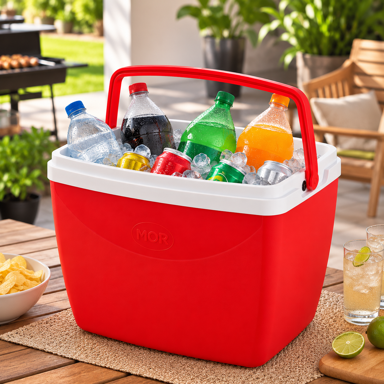 Caixa Térmica Mor 34L Vermelha para Bebidas e Alimentos