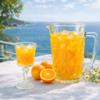 Kit 12 Taças de Vidro + Jarra Lapidada Transparente para Água Suco e Bebidas