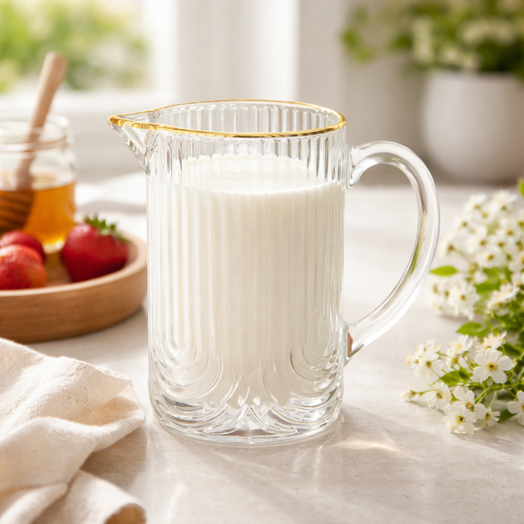 Jarra com Filete Dourado 260ml Laure em Vidro