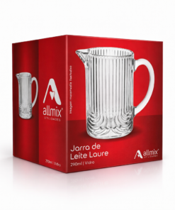 Jarra com Filete Dourado 260ml Laure em Vidro