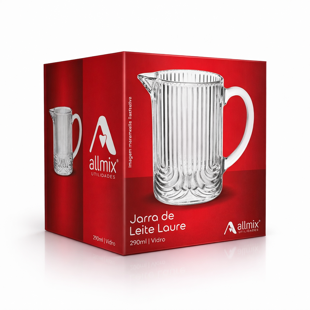 Jarra com Filete Dourado 260ml Laure em Vidro