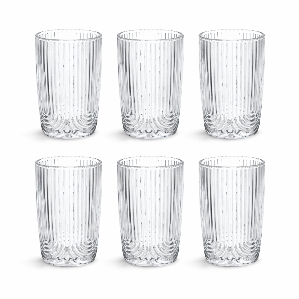 Jogo 6 Copos Vidro 250ml Laure Allmix Transparente