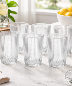 Jogo 6 Copos Vidro 250ml Laure Allmix Transparente