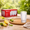 Jogo 6 Copos de Vidro Long Drink 420ml Borda com Filete Dourado