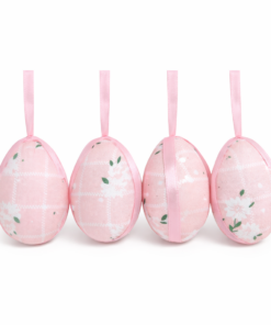 Ovo Decorativo de Páscoa Rosa Floral e Temático