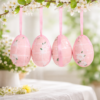 Ovo Decorativo de Páscoa Rosa Floral e Temático