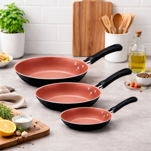 Kit 3 Frigideiras Tramontina Caribe Alumínio Antiaderente Starflon Cozinha 16 20 24 cm