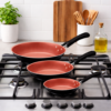 Kit 3 Frigideiras Tramontina Caribe Alumínio Antiaderente Starflon Cozinha 16 20 24 cm