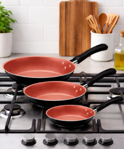 Kit 3 Frigideiras Tramontina Caribe Alumínio Antiaderente Starflon Cozinha 16 20 24 cm